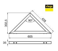 MEDIDAS UNIDAD MONTAJE EN ESQUINA PREVISTA DRY VIEGA